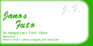 janos futo business card