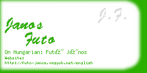 janos futo business card